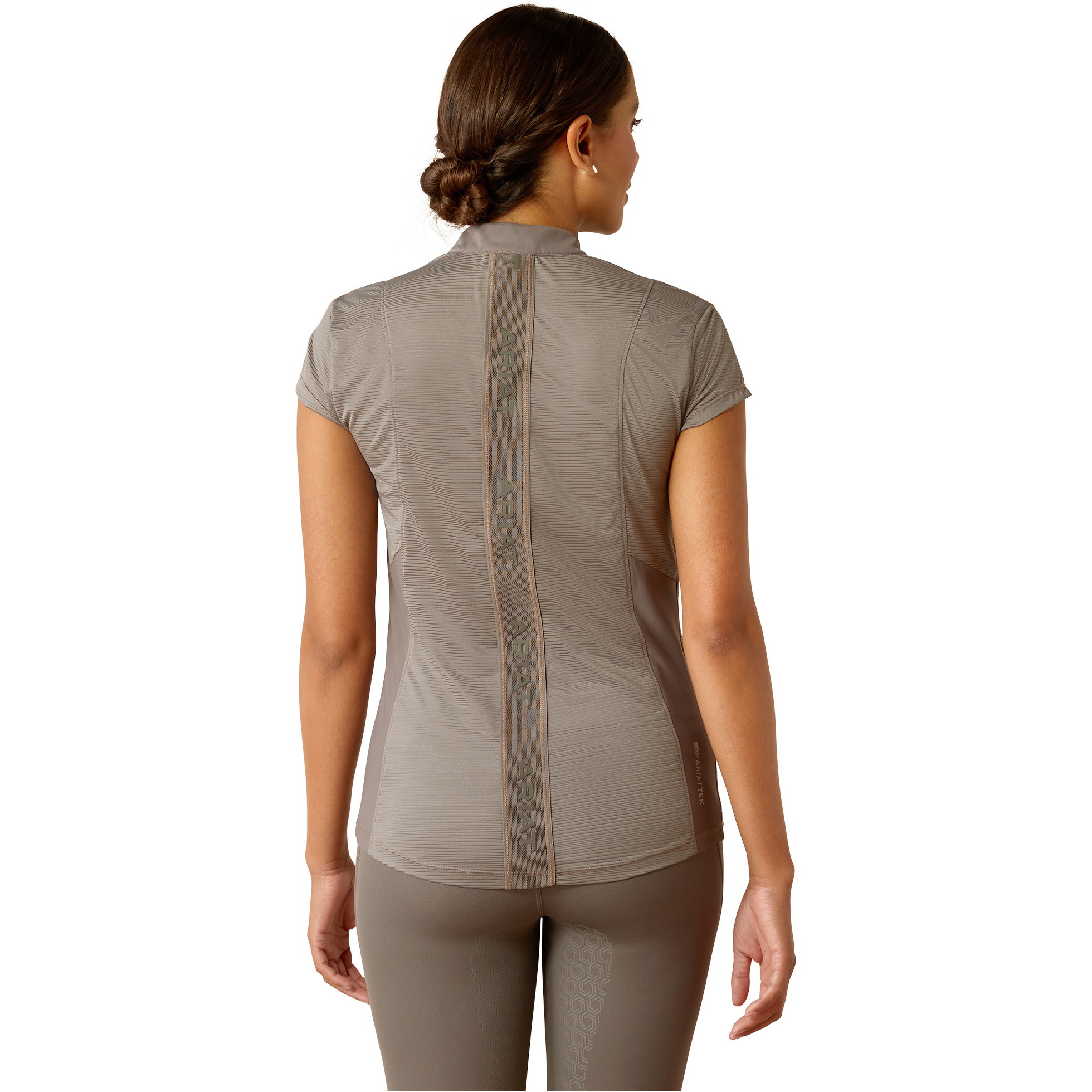 2025 Ariat Womens Breathe 1/4 Zip Cap Sleeve Baselayer 10055136 - Plum Grey